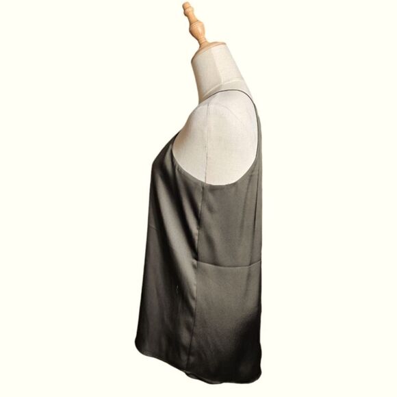 Express Brownish Green Satin Halter Top - Picture 5 of 6